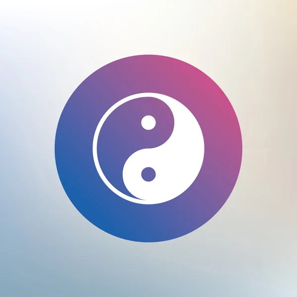 Yin yang sinal ícone — Vetor de Stock