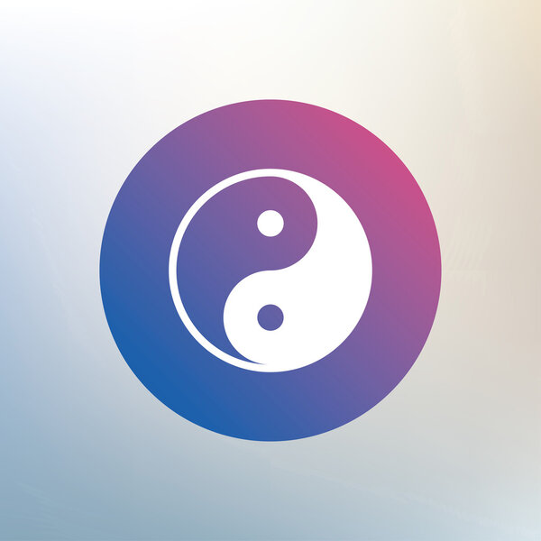 Yin yang sign icon