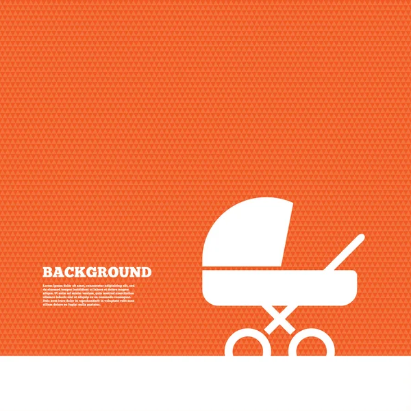 Baby pram wandelwagen teken pictogram. — Stockvector