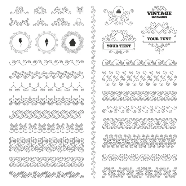 Doğum günü partisi simgeleri. — Stok Vektör