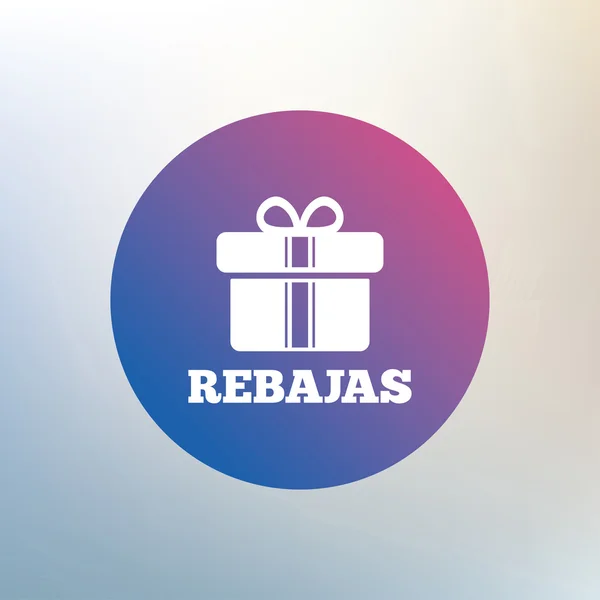Rebajas - kortingen in Spanje ondertekenen — Stockvector