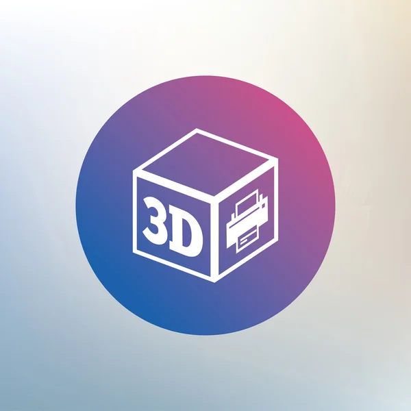 3D tisk znak ikona. — Stockový vektor