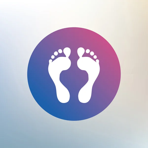Menselijke voetafdruk teken pictogram. — Stockvector