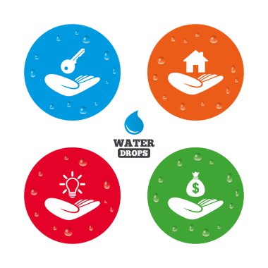 yardım simgeleri eller.