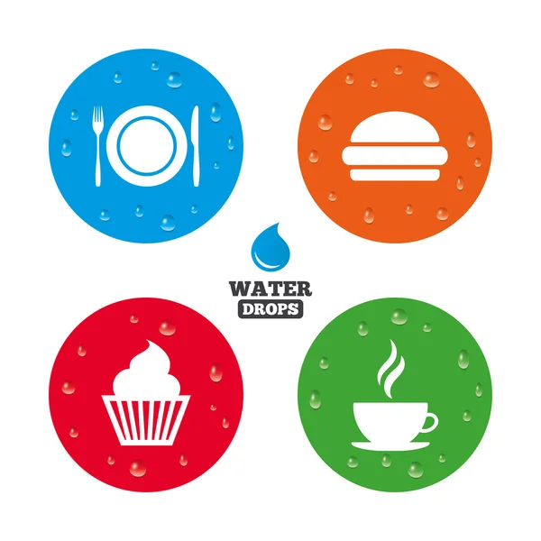 Food icons. Muffin cupcake symbol. — Stock Vector