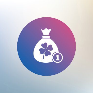 Para çantasını yonca işareti ile.