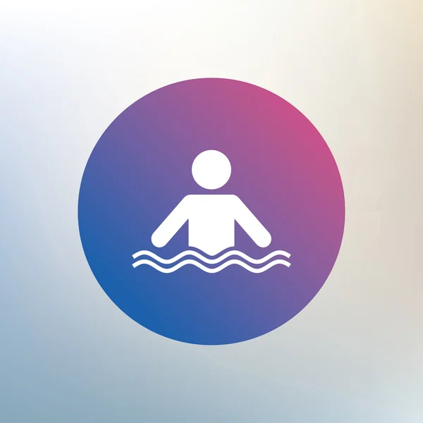 Swimming sign icon. — Stock Vector