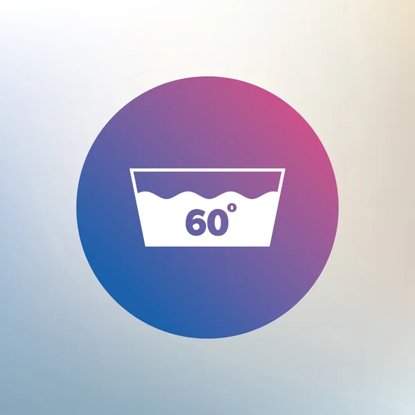 Machine washable at 60 degrees symbol — Wektor stockowy