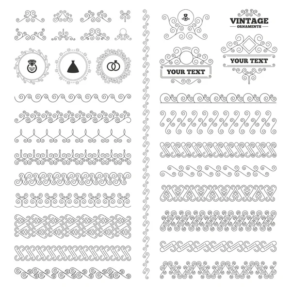 Wedding signs  icons — Stock Vector