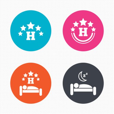 Beş yıldızlı otel simgeler.