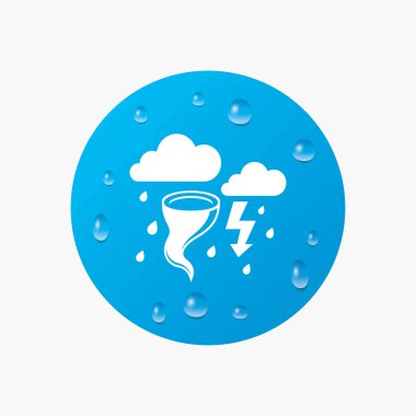 Storm bad weather sign icon. clipart