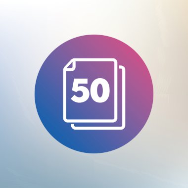 In pack 50 sheets sign