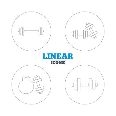 Halter simgeler. Fitness Spor sembolleri.
