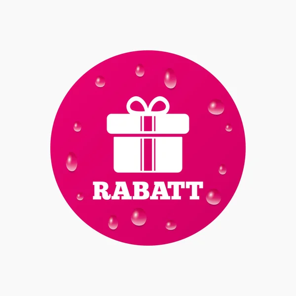 Rabatt - Discounts in German sign — Stock Vector