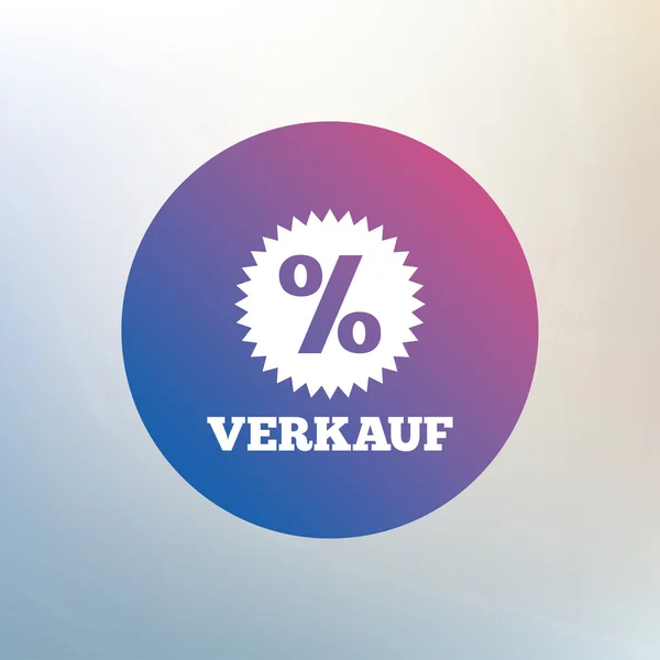 Verkauf - verkoop in Duits bord — Stockvector