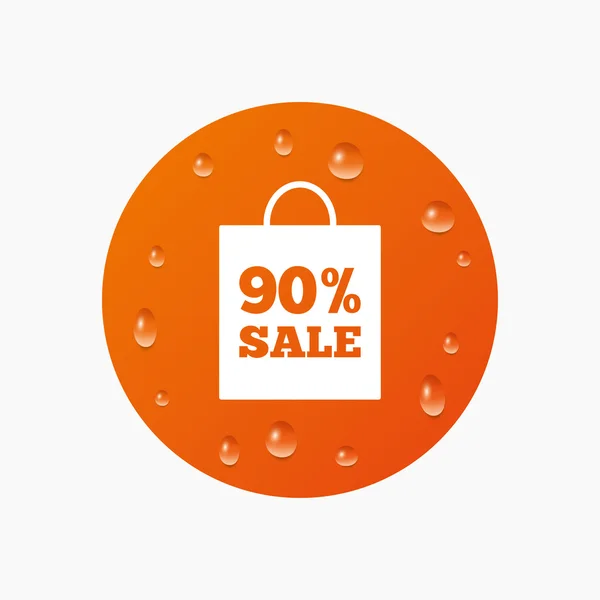 90 τοις εκατό πώληση τσάντα — Διανυσματικό Αρχείο