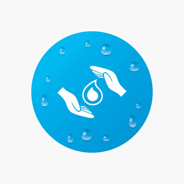 Enregistrer icône signe de l'eau . — Image vectorielle