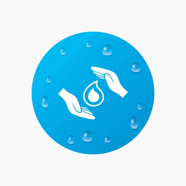 Guardar icono signo de agua . — Vector de stock