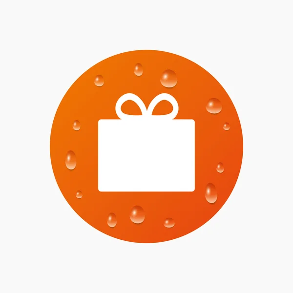 Gift box sign icon — Stock Vector