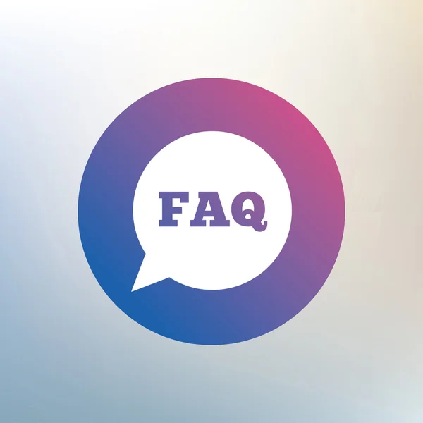 FAQ information sign icon. — Stock Vector