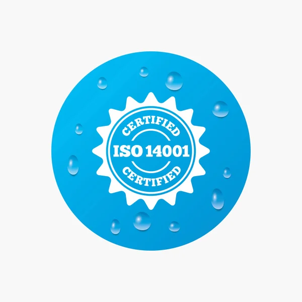 ISO 14001-certifierade tecken — Stock vektor