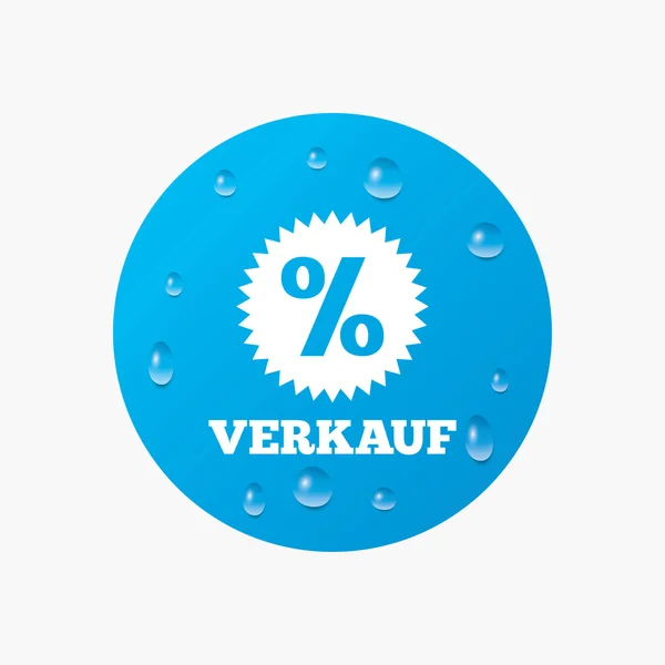 Verkauf - verkoop in Duits bord — Stockvector