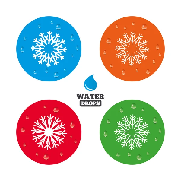 Snowflakes artistic icons. — Stock Vector