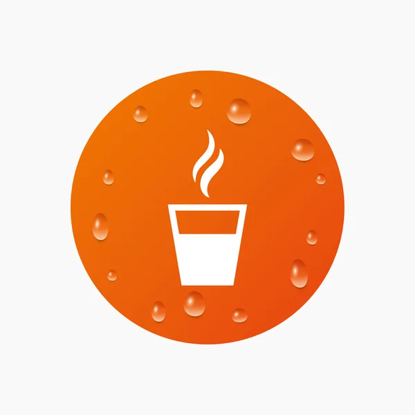 Kaffe glas sign ikonen. — Stock vektor