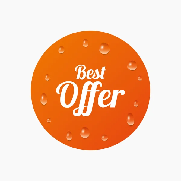 Best offer sign icon. — Stock Vector