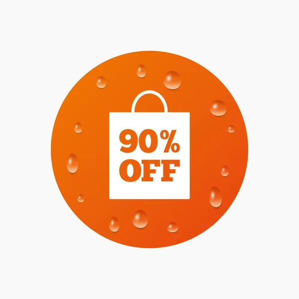 90 percent sale bag — Stock Vector