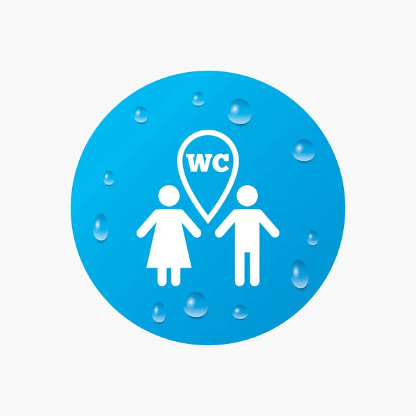 Wc Toilettenschild-Symbol. — Stockvektor