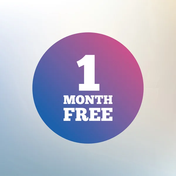 Första månaden gratis ikon. — Stock vektor
