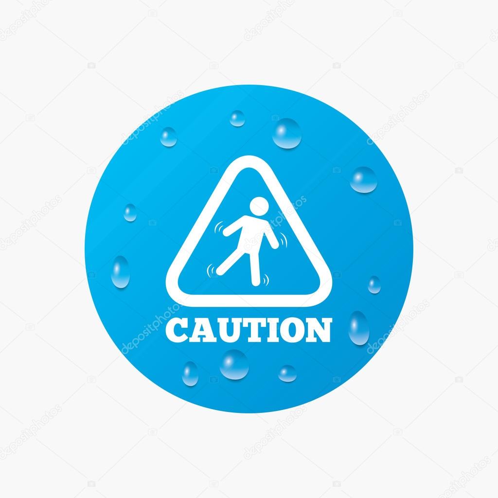 Caution wet floor icon.