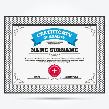 Uçak işareti. Uçak sembolü.