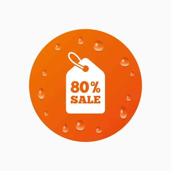 80 percent sale price — Stock Vector