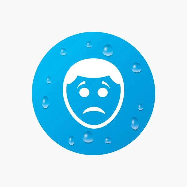 Triste icône de signe de visage . — Image vectorielle