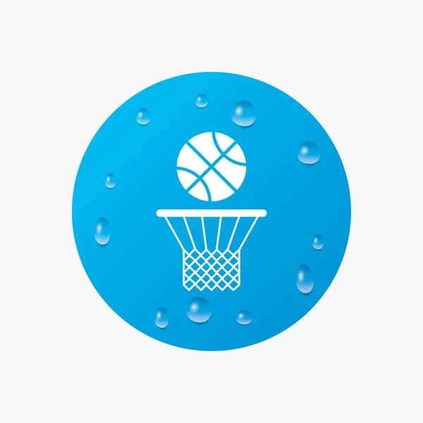 Basketball basket and ball icon. — Stock Vector