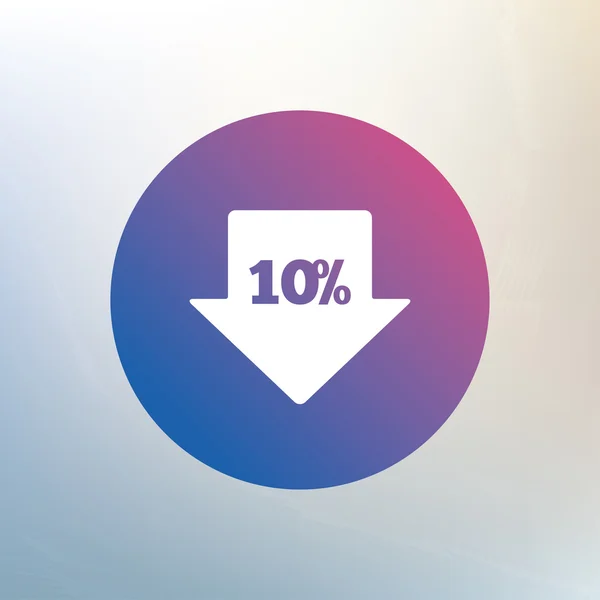 10 percent sale arrow — Stock Vector