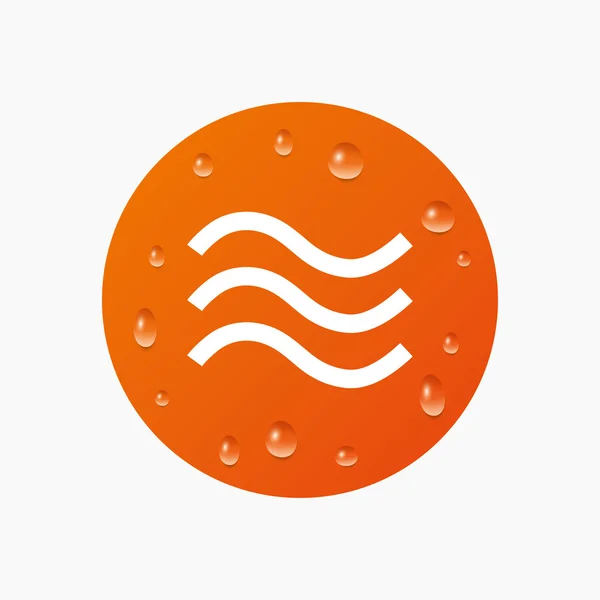 Olas de agua signo icono . — Vector de stock