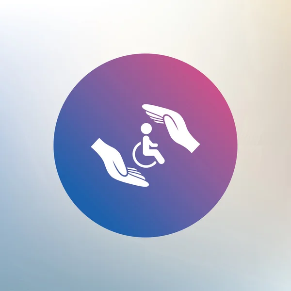 Handicap menselijke verzekering teken — Stockvector