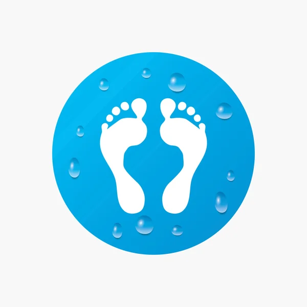 Human footprint sign icon. — Stock Vector