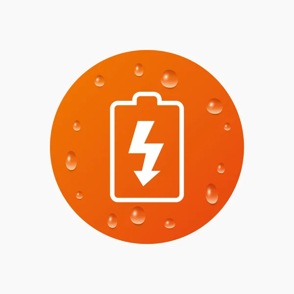 Battery charging sign icon. — Stock Vector