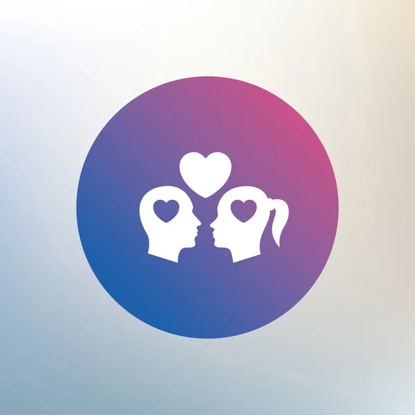 Pareja signo icono . — Vector de stock