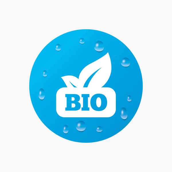 Bio icono de signo de producto . — Vector de stock