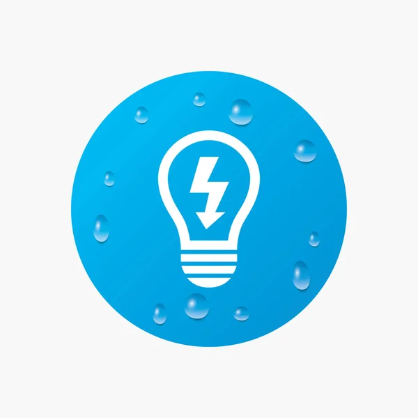 Light lamp sign icon. Bulb — Stock Vector