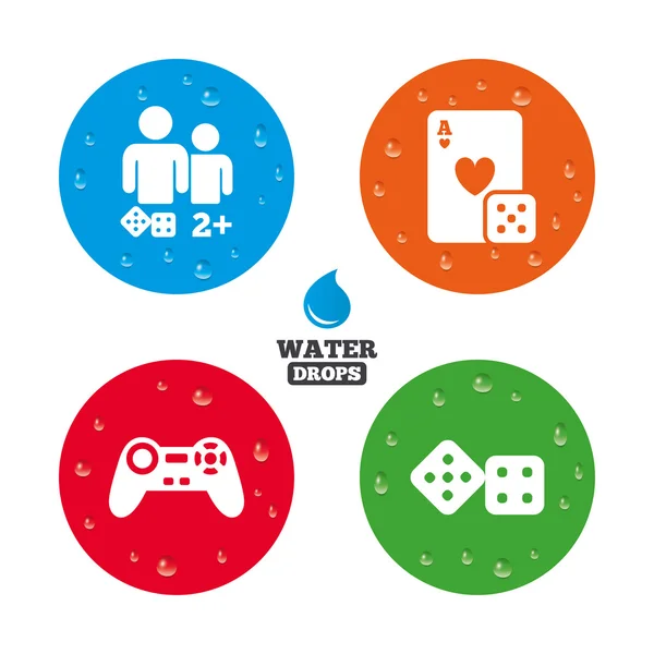 Gamer icons. Board games players. — Stock Vector