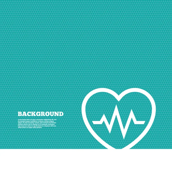Heartbeat sign icon. Cardiogram symbol. — Stock Vector