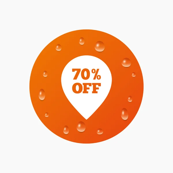 70 percent sale pointer — Stock Vector