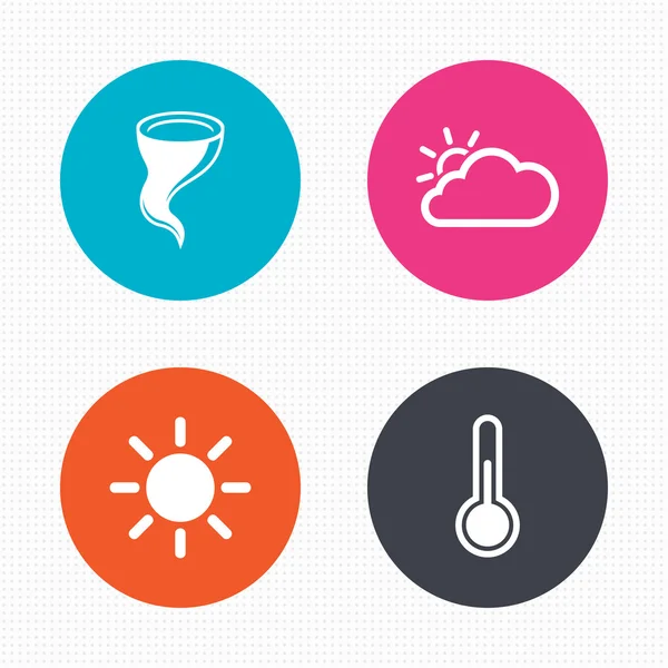 Weather icons. Cloud and sun. — Stock Vector