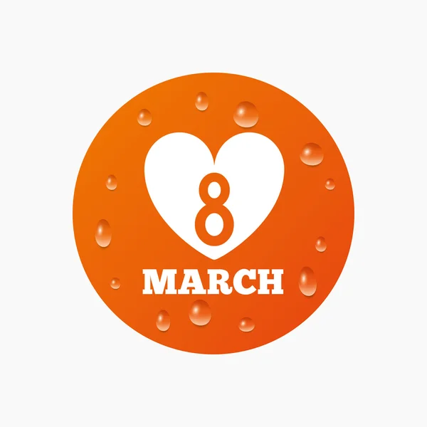 8 maart vrouwen dagteken — Stockvector
